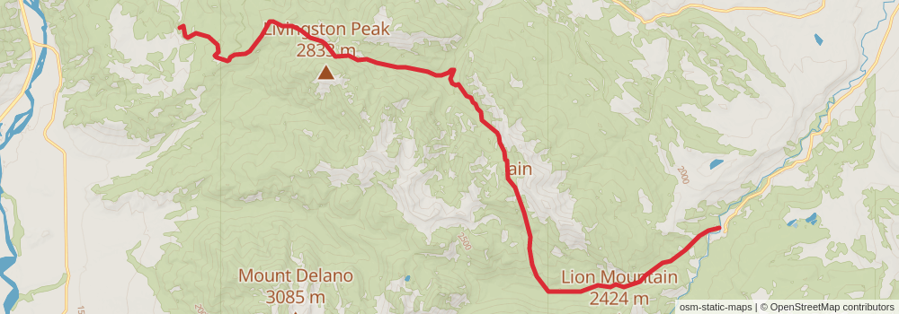 American Perimeter Trail - Rocky Mountains Primary stage 68 Map