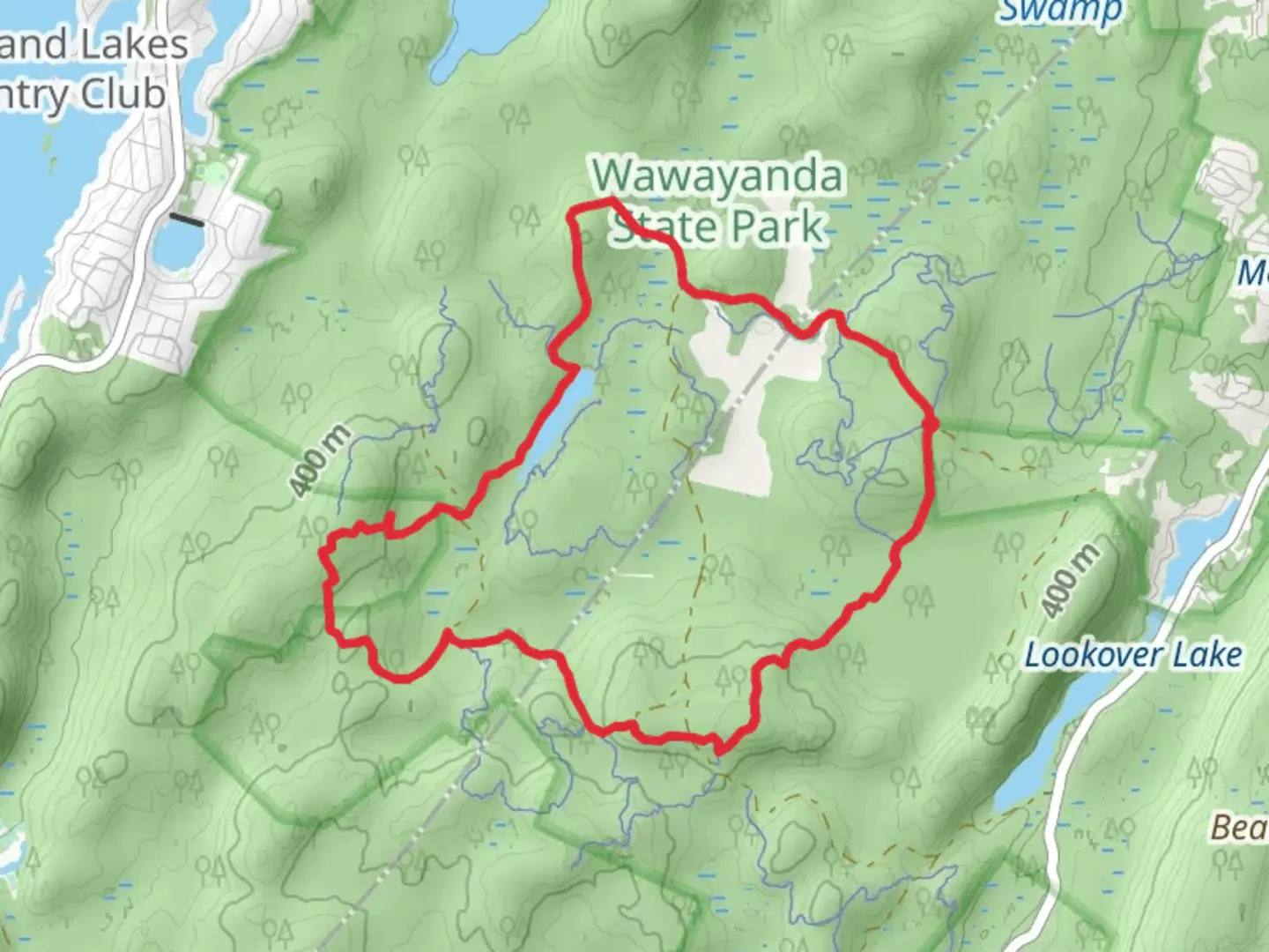An image depicting the trail Split Rock and Rattlesnake Loop and its surrounding area.