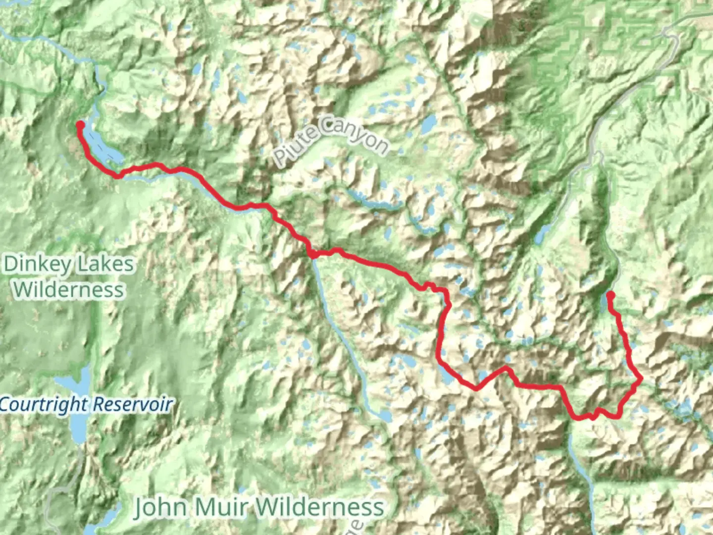 An image depicting the trail Florence Lake to South Lake and its surrounding area.