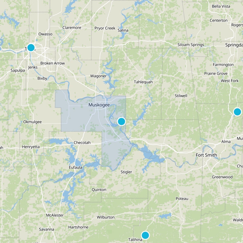 Muskogee County Static Map