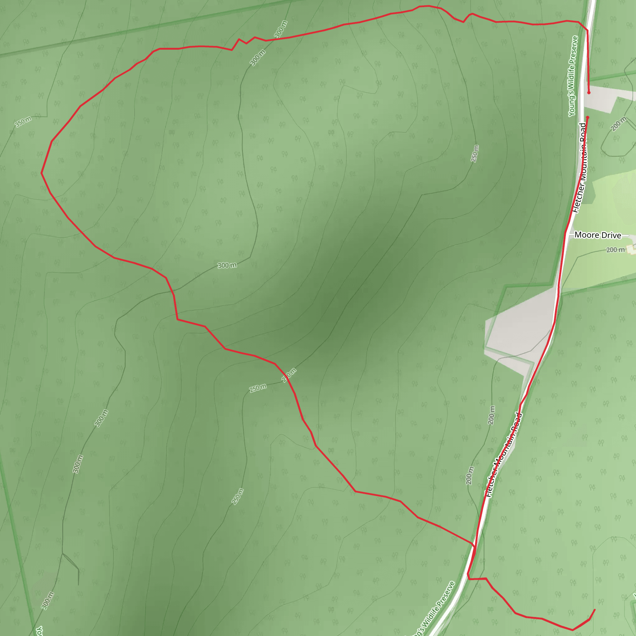 Fletcher Mountain Road Loop mobile static map