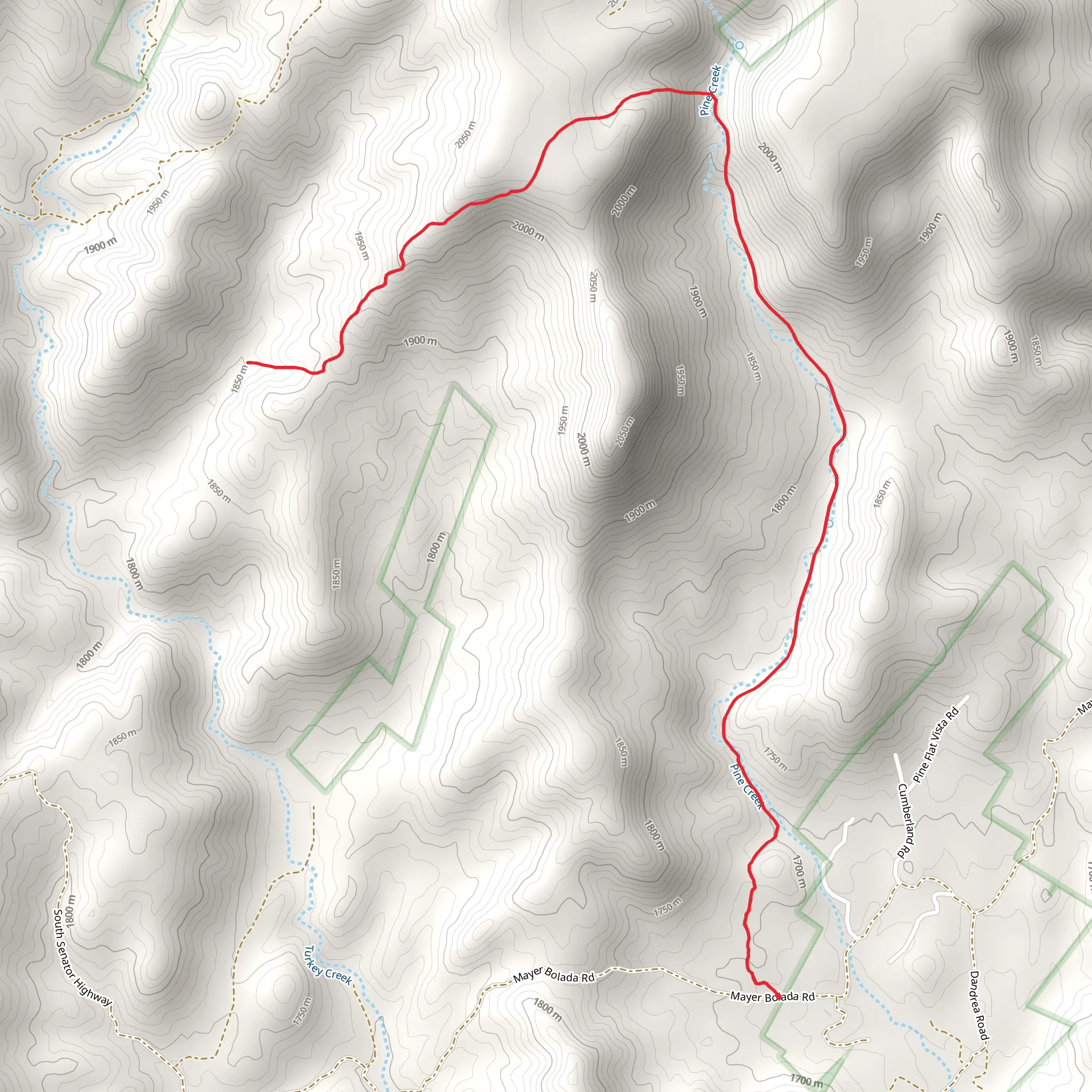 Dolphin via Pine Creek Trail mobile static map