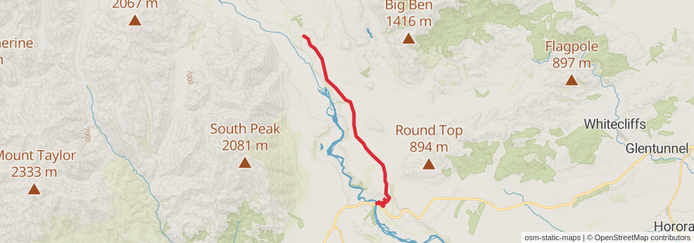 Te Araroa Trail stage 134 Map