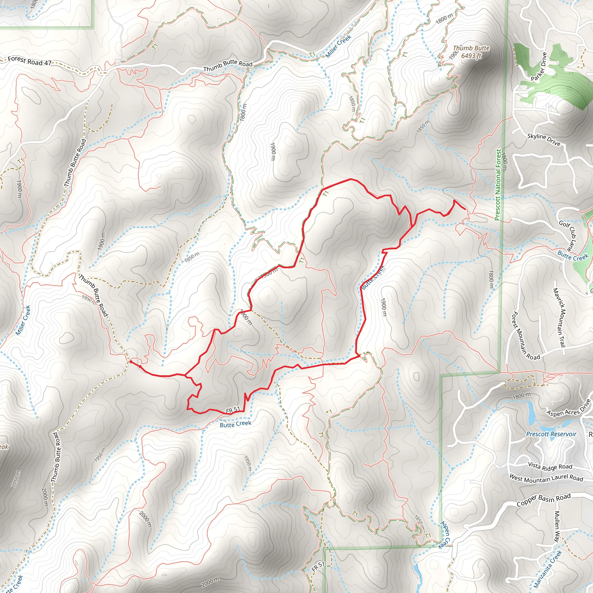 Trail 326 and Trail 321 Loop mobile static map