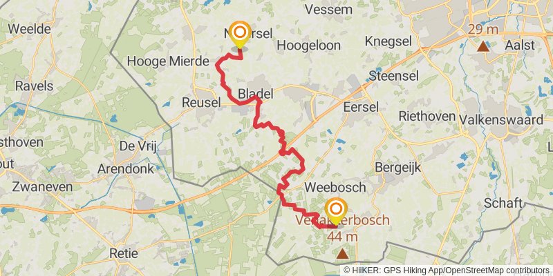 Brabants Vennenpad stage 9 Map