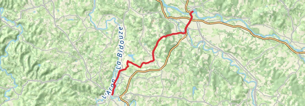 Camino Strasbourg-Saint Jean Pied de Port via Vézelay stage 73 Map