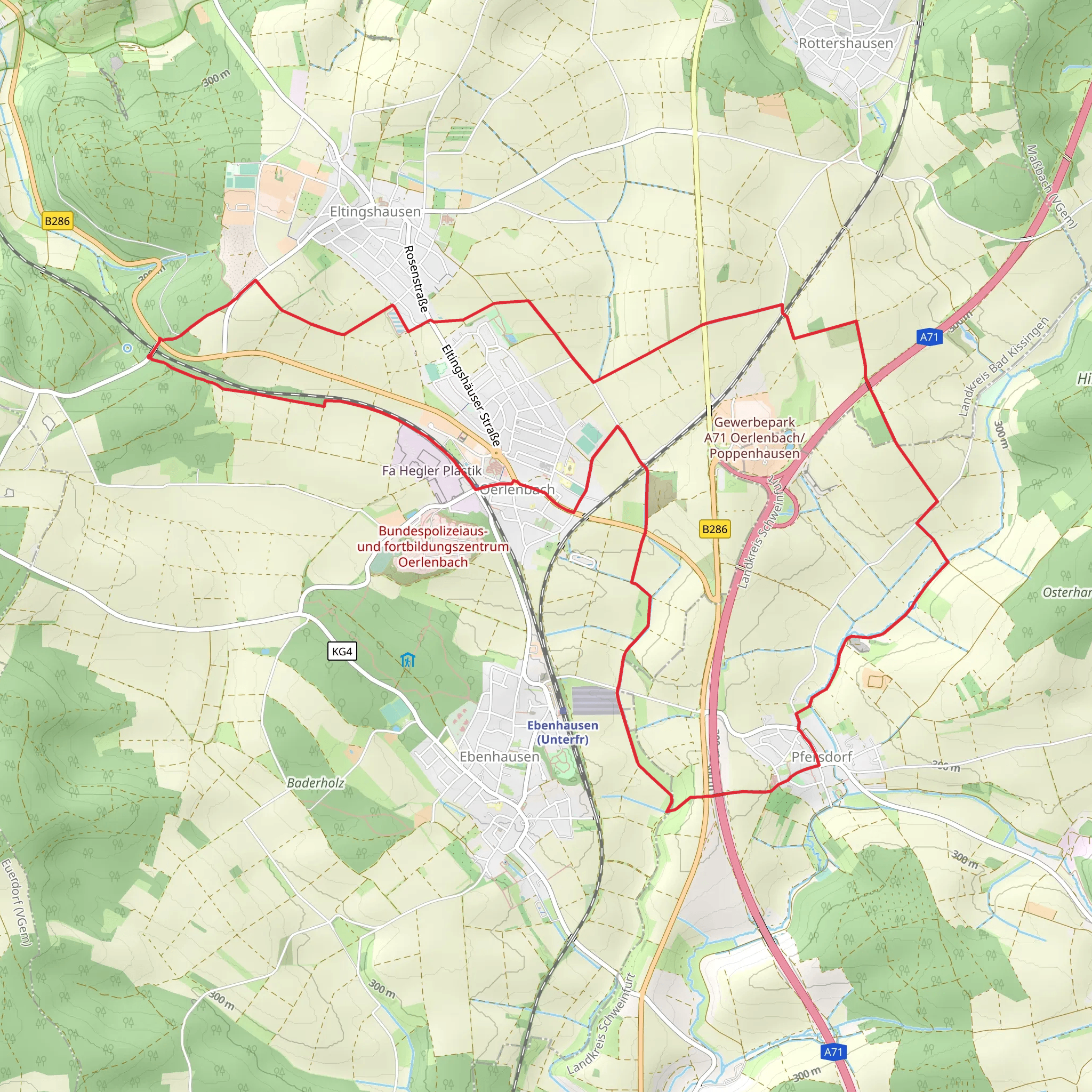 Oerlenbach Loop mobile static map