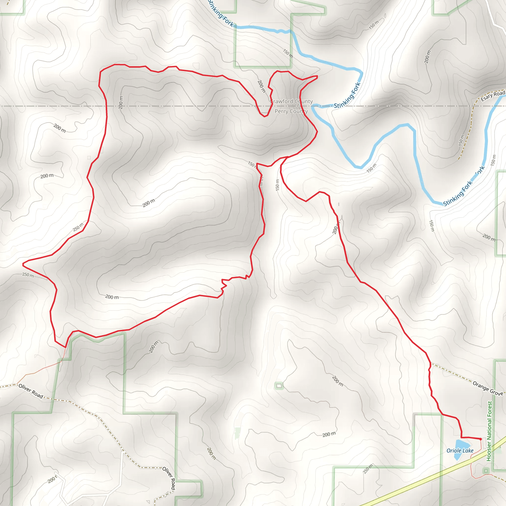 Jeffries Cemetery Loop mobile static map