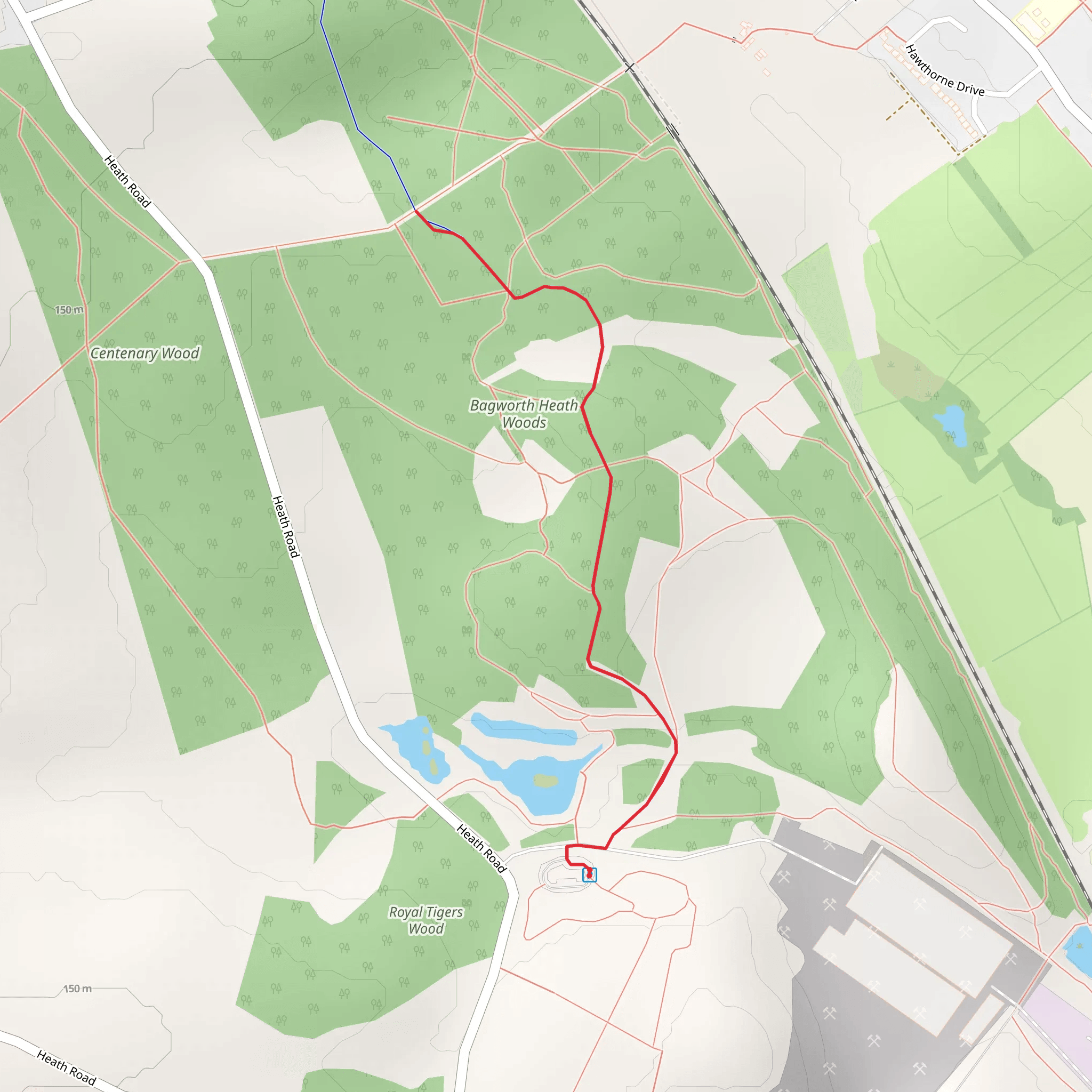 Bagworth Heath Woods Walk mobile static map