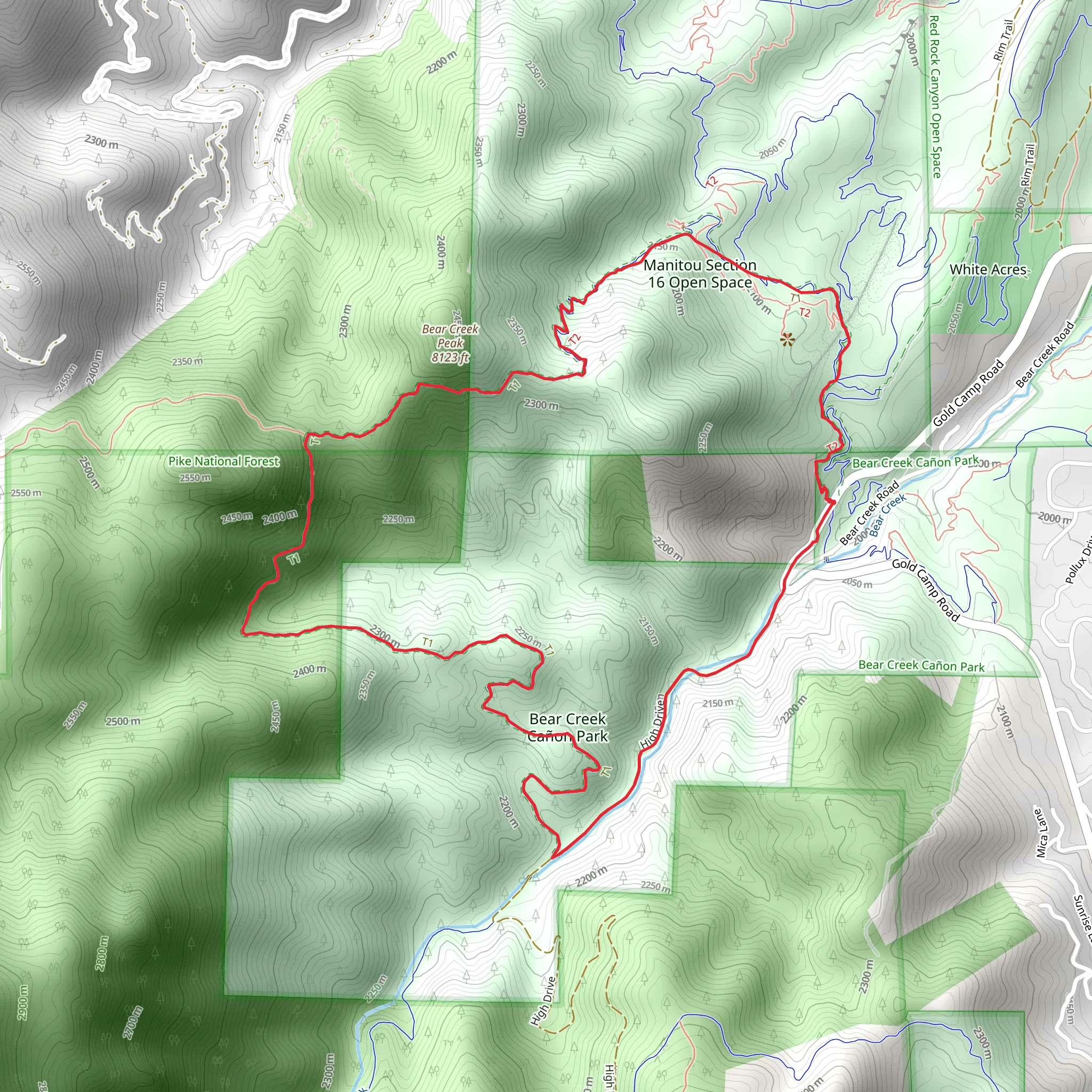 Palmer Trail - Section 16 Trail mobile static map