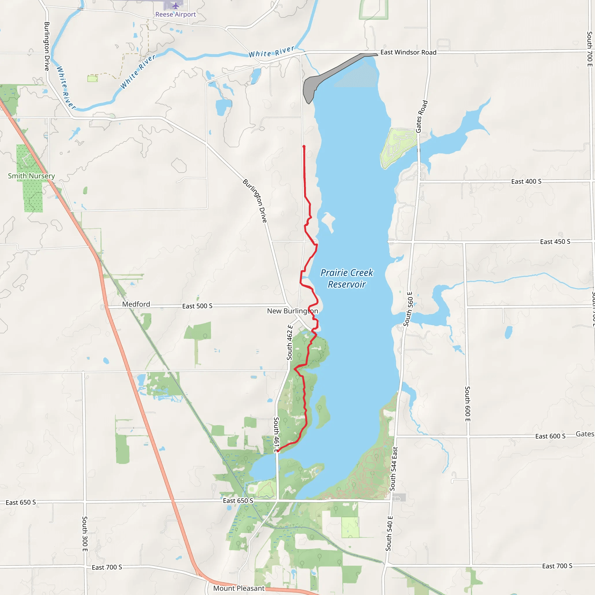 Prairie Creek Trail mobile static map