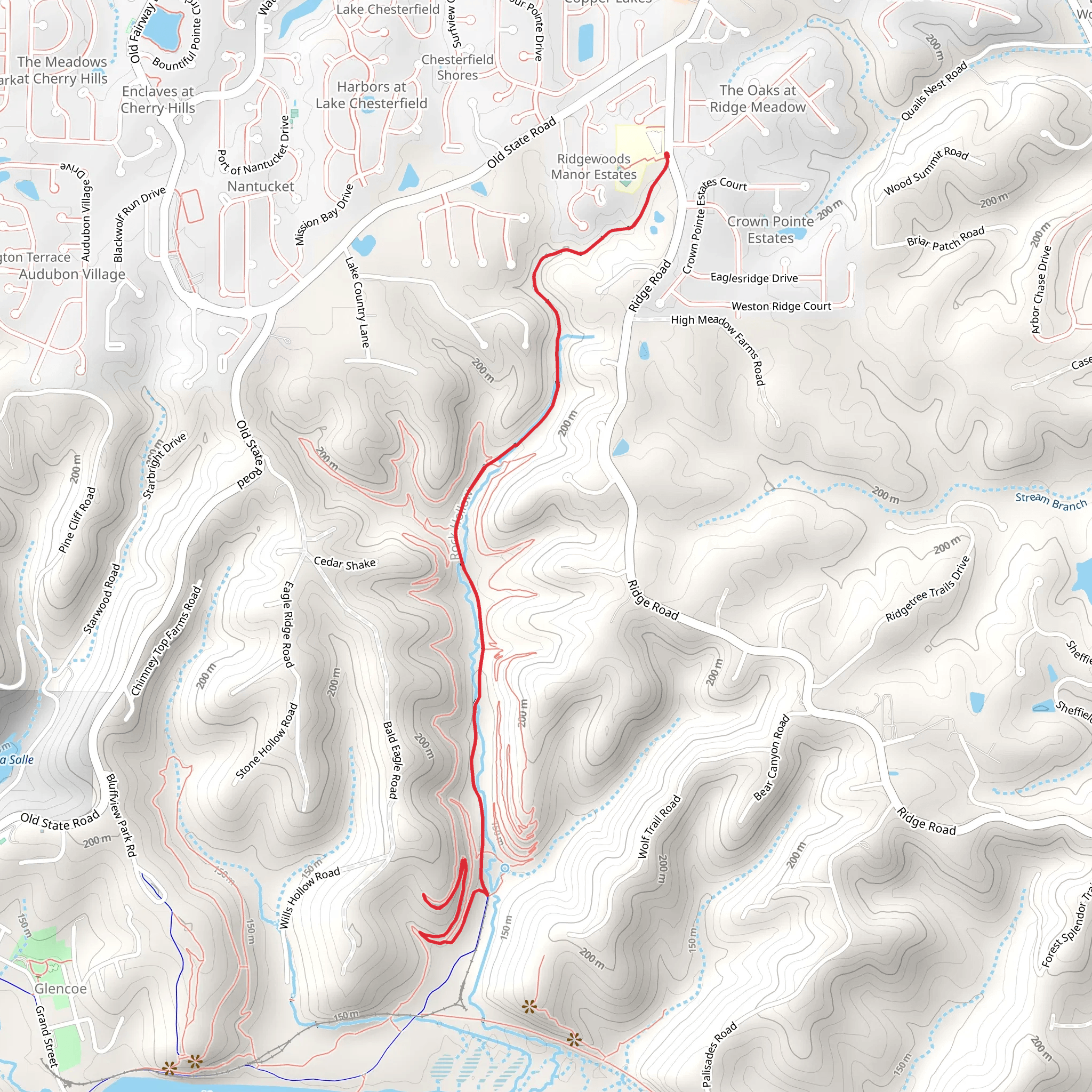 Rock Hollow Greenway mobile static map