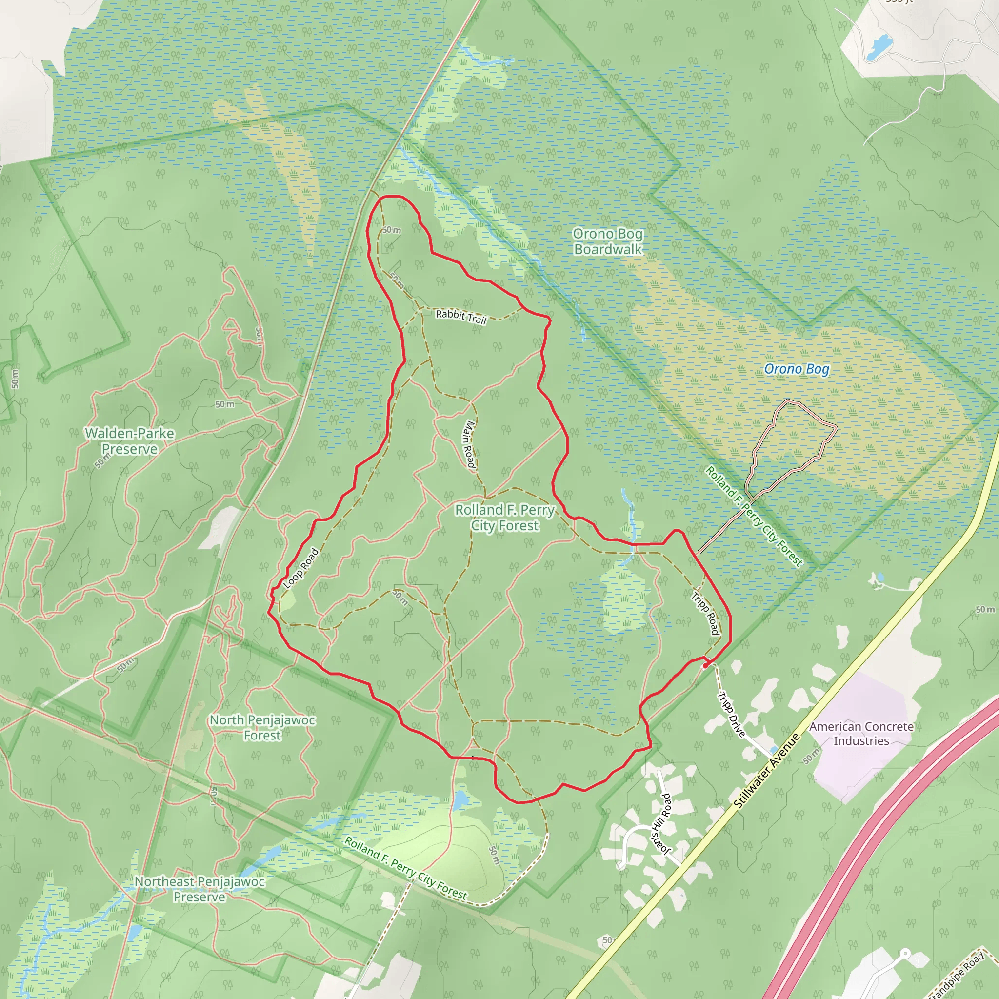 East - West Loop mobile static map