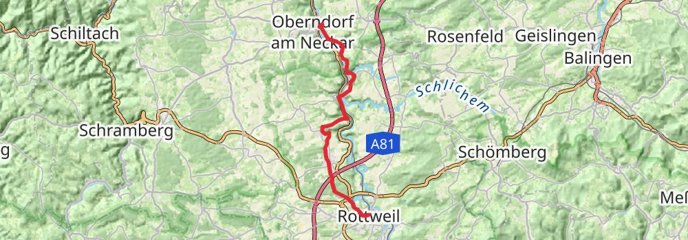 Neckar-Baar-Jakobusweg stage 2 Map
