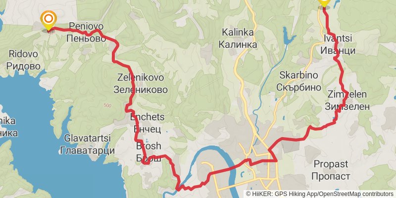 Sultans Trail stage 105 Map