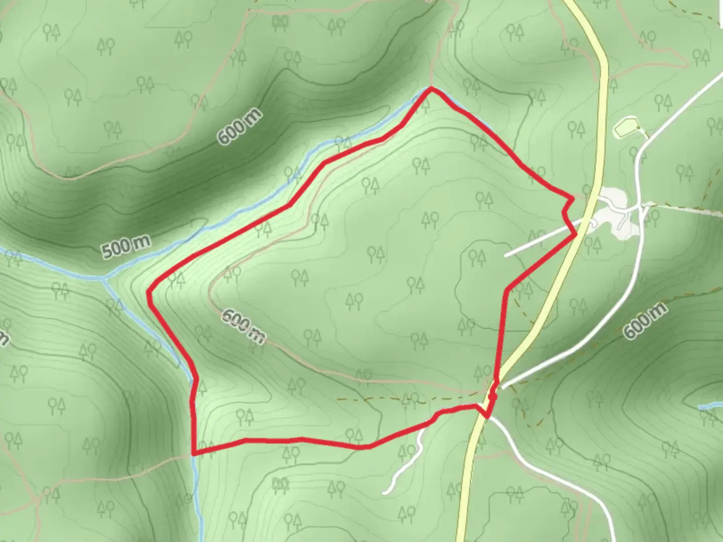 An image depicting the trail Baldwin Branch - Black Forest Loop Trail and its surrounding area.