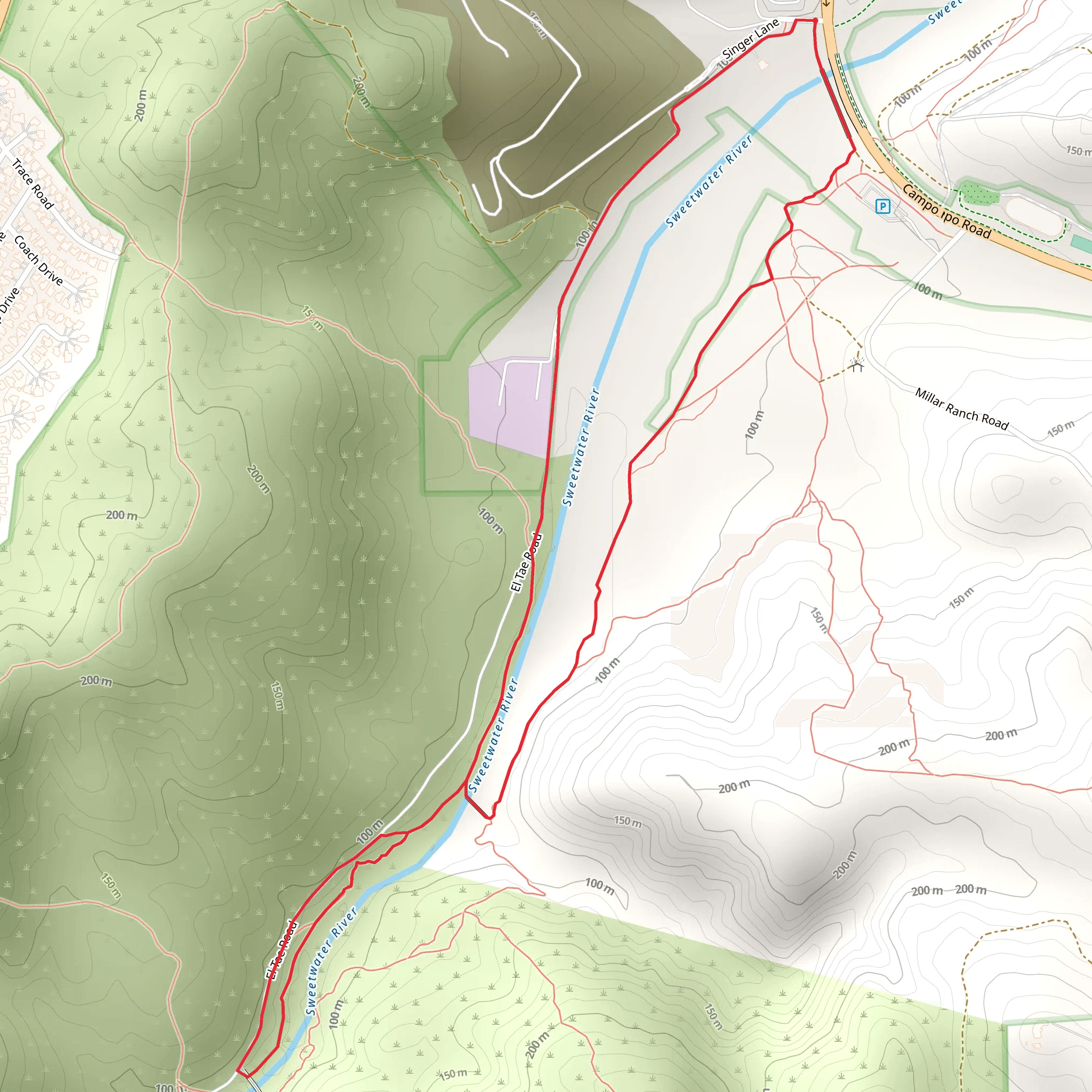Sweetwater River Loop mobile static map