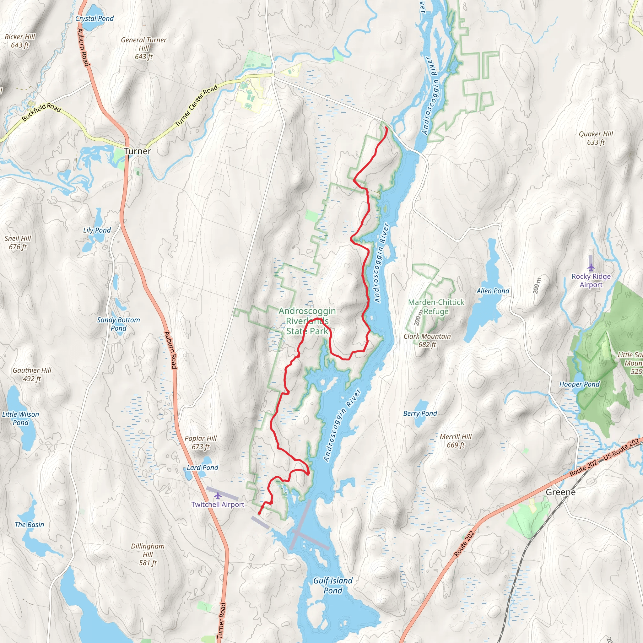 Old River Road Trail mobile static map