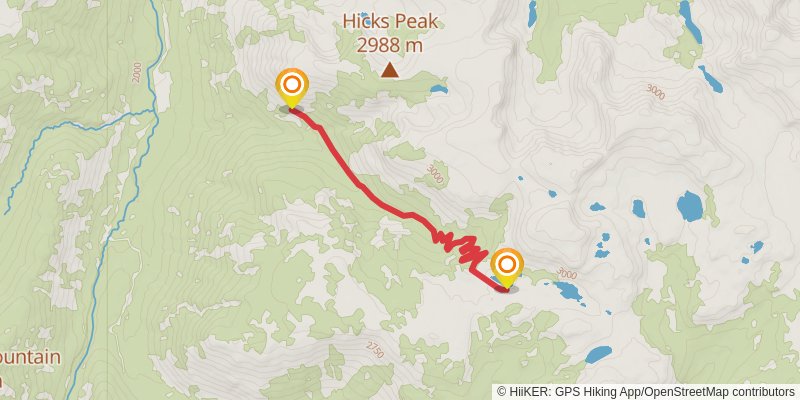 Upsidedown Creek Trail stage 2 Map