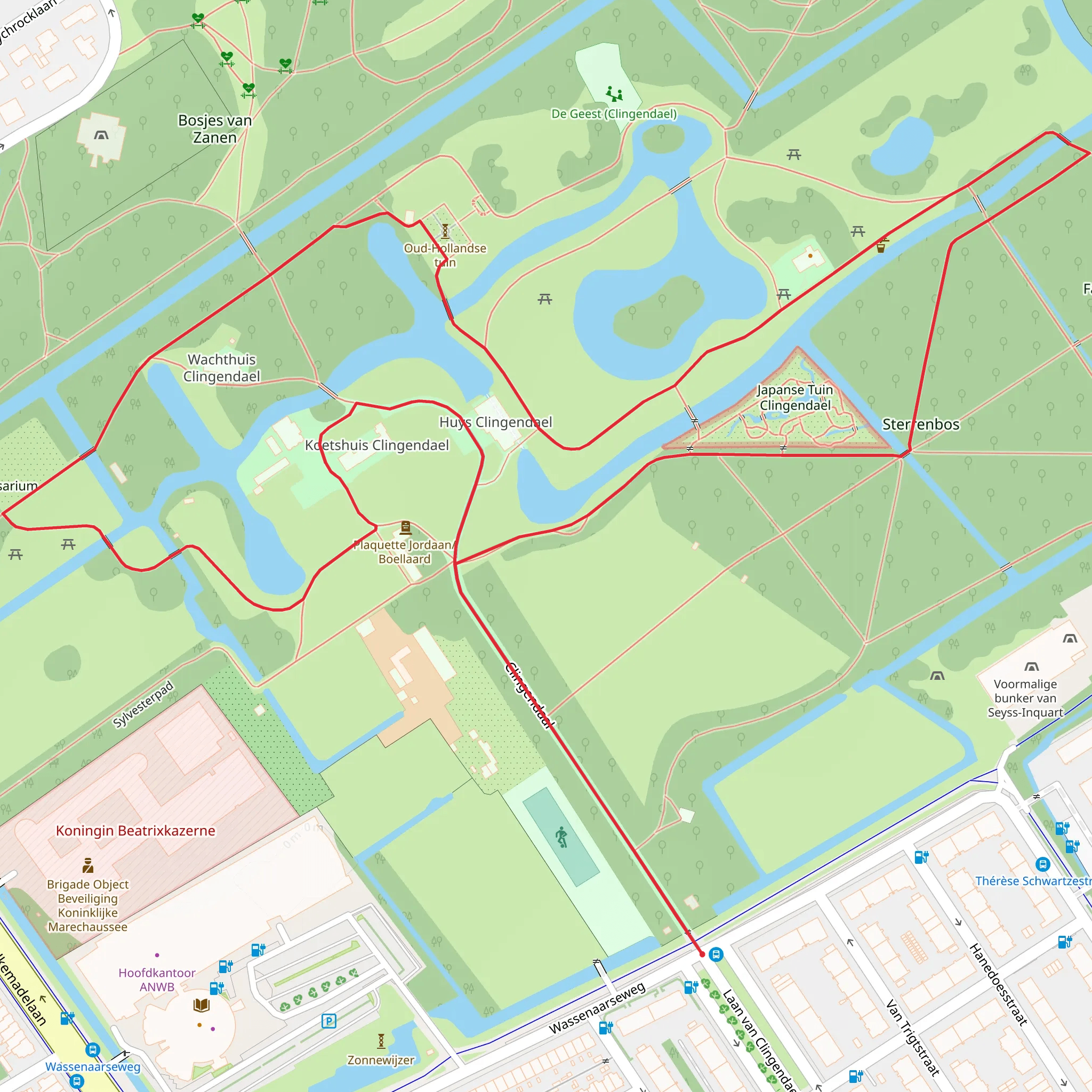 Landgoed Clingendael Loop mobile static map