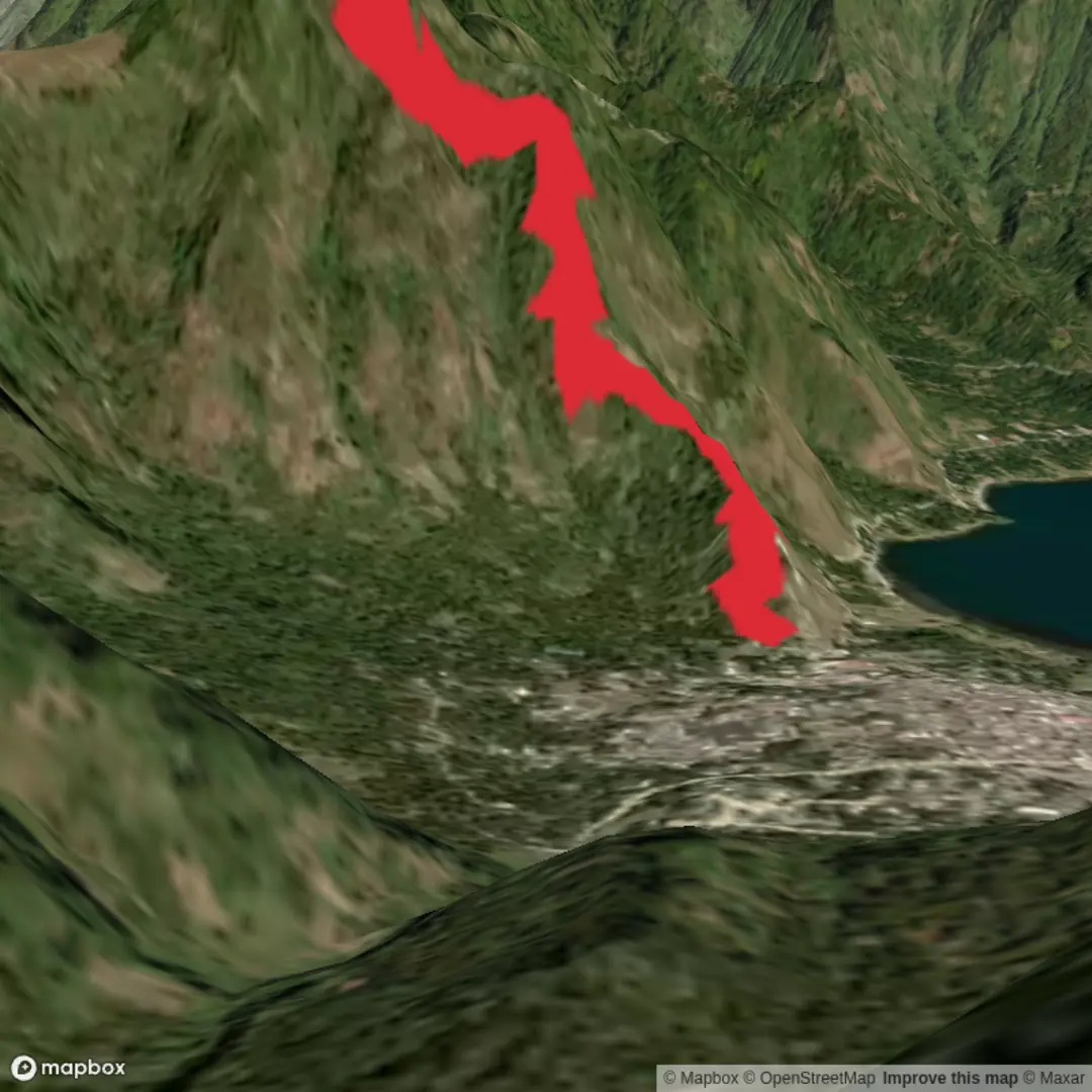 An image depicting the trail Carretera San Pablo - San Juan La Laguna - Mar 23 and its surrounding area.