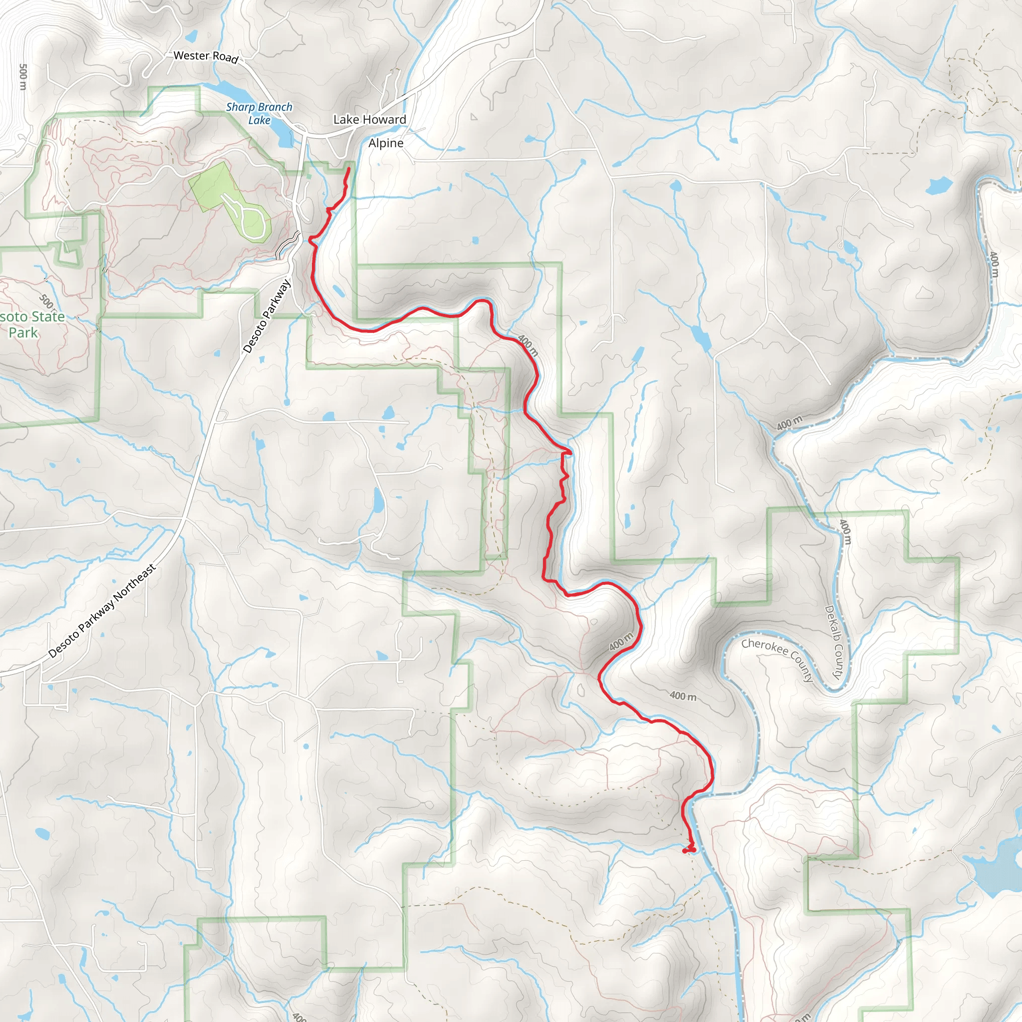 Desoto Scout Trail mobile static map