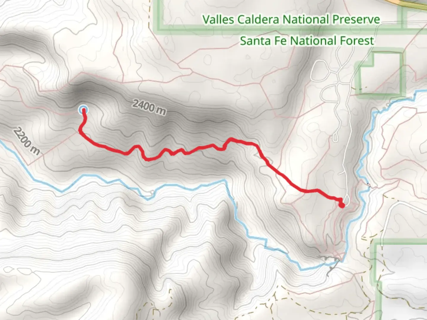 An image depicting the trail East Fork Trail Out and Back and its surrounding area.