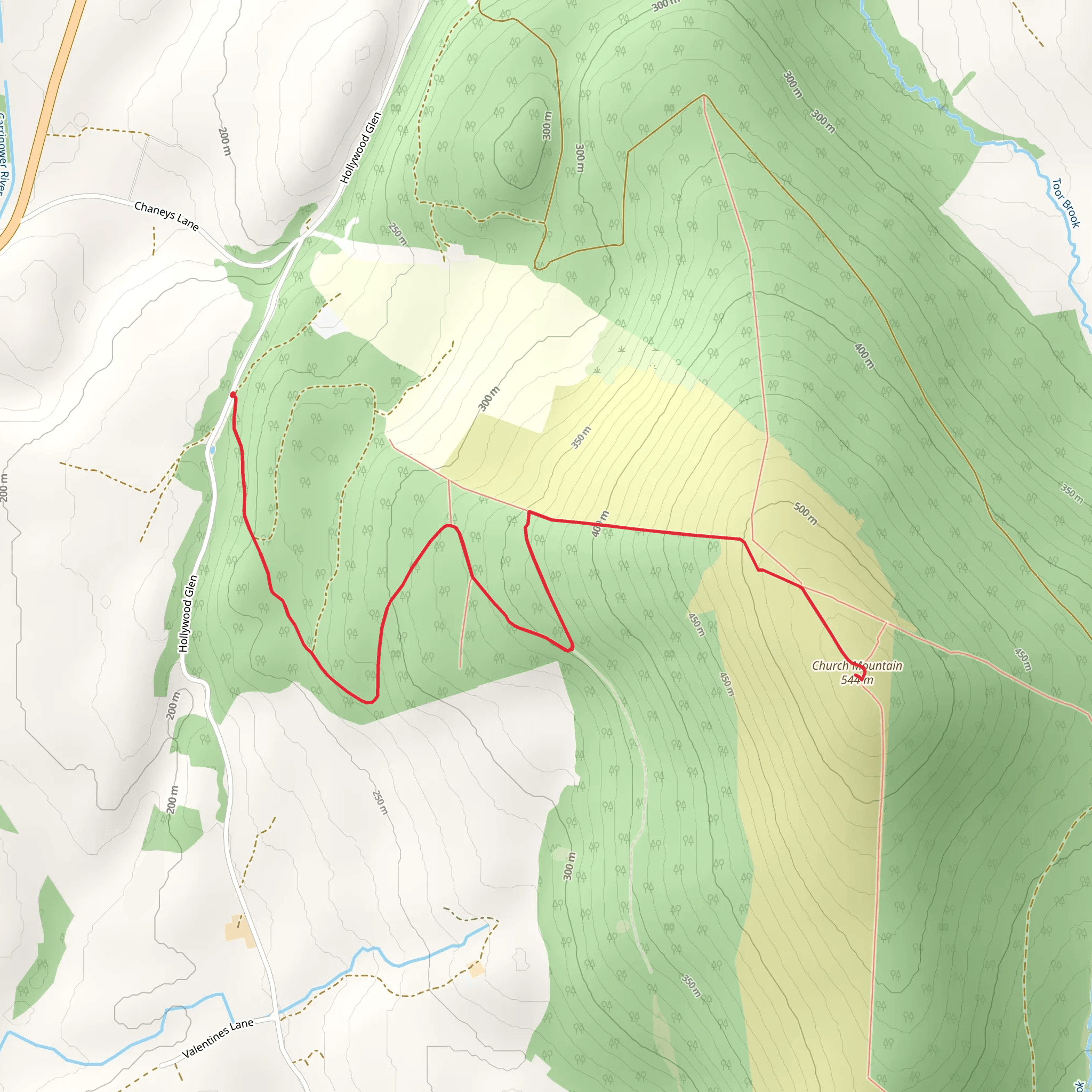 Church Mountain Loop mobile static map