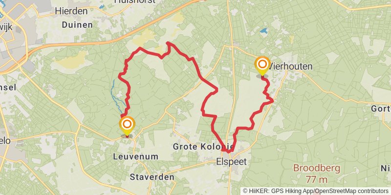 Veluwe Zwerfpad stage 6 Map