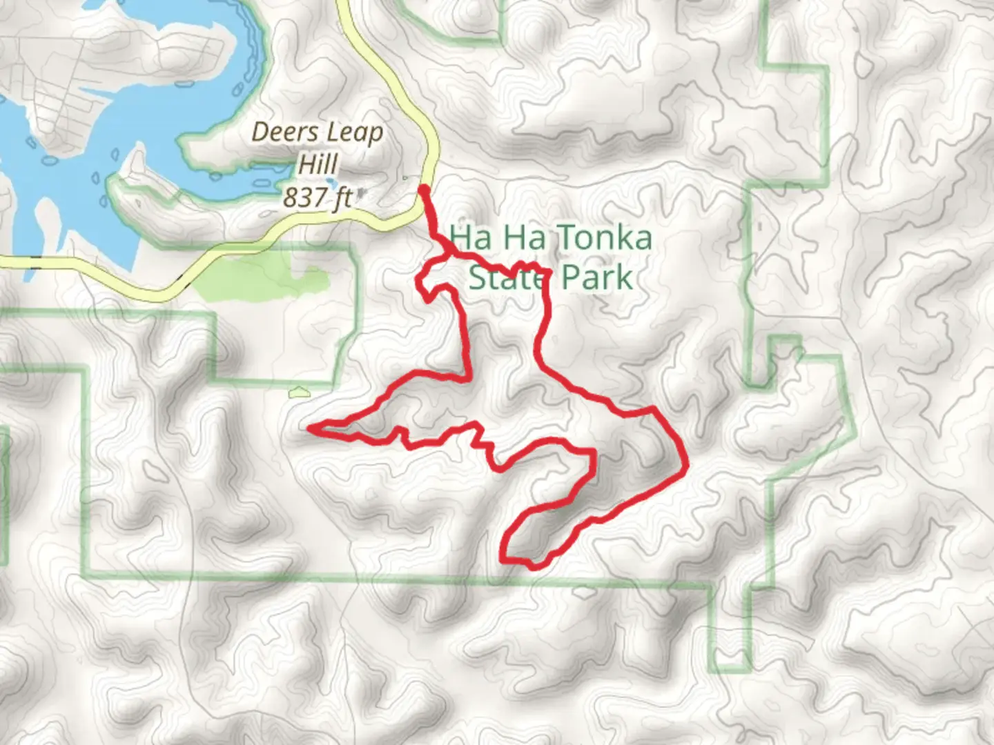 An image depicting the trail Turkey Pen Hollow Loop Trail and its surrounding area.