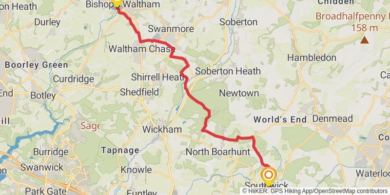 Pilgrims Trail stage 2 Map