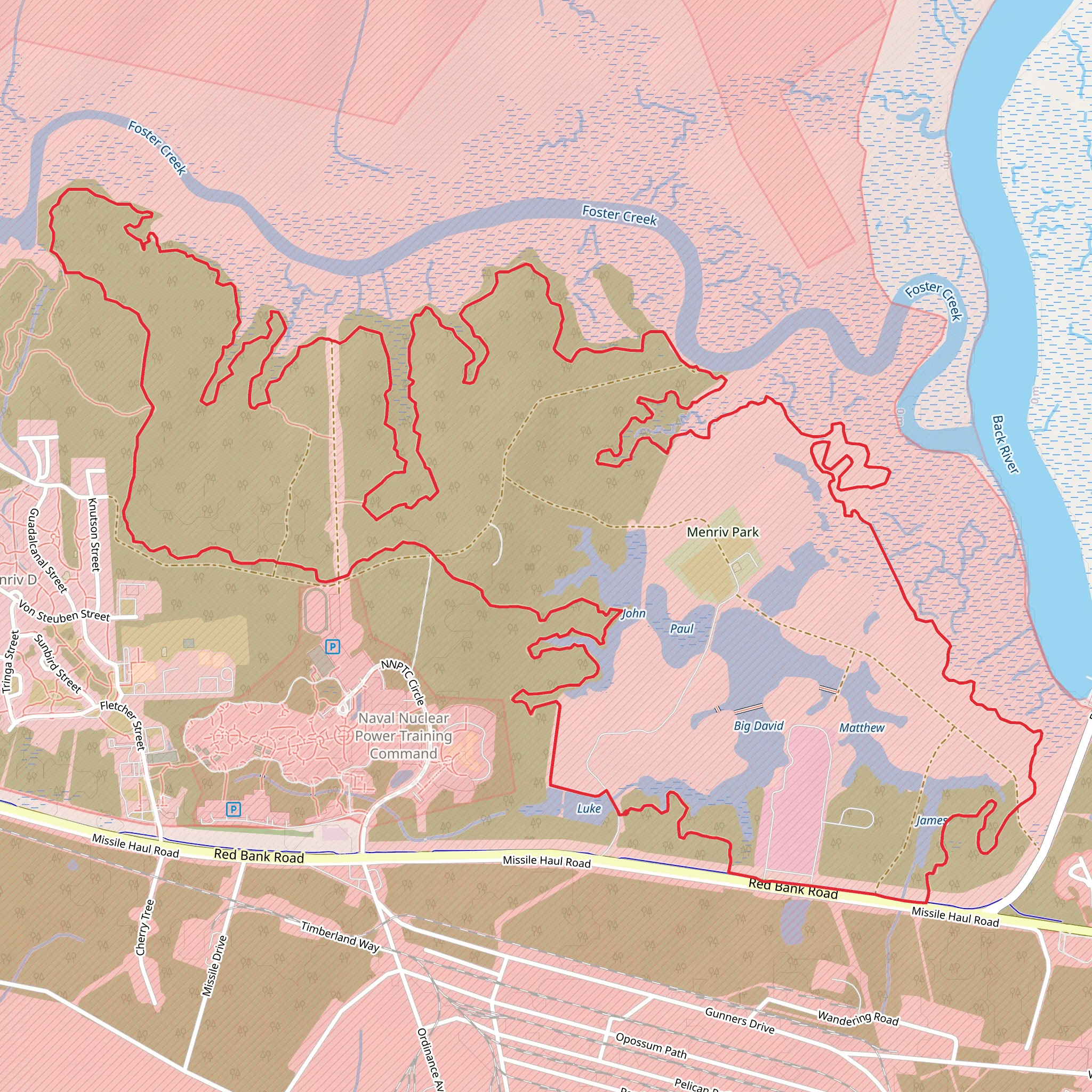 Marrington Plantation Loop Trail mobile static map