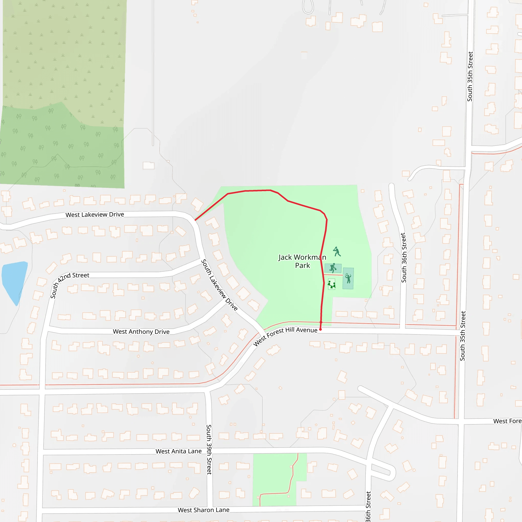 Jack Workman Park mobile static map