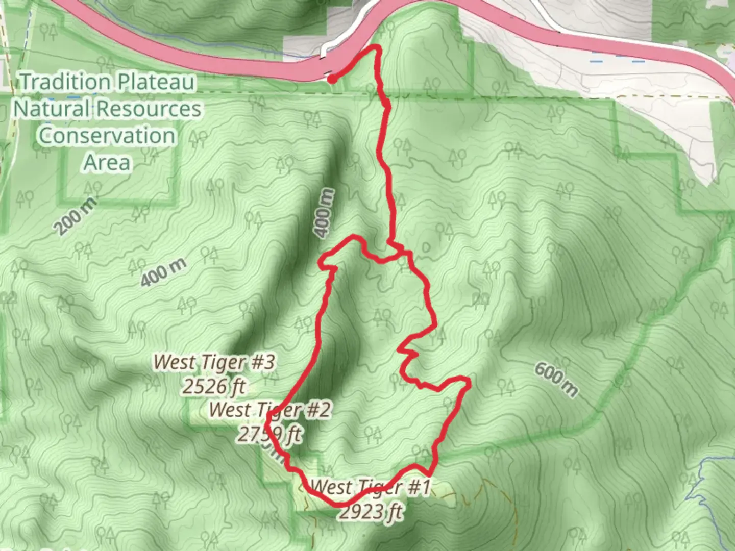 An image depicting the trail High Point, Tiger Mountain and K-3 Loop Trail and its surrounding area.