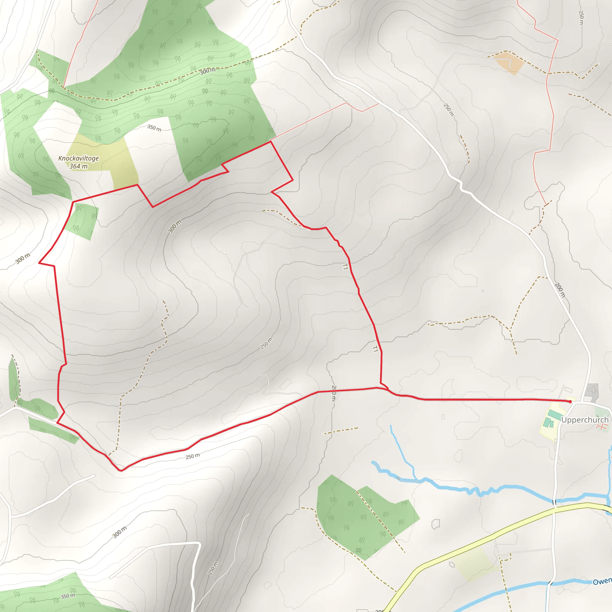 Upperchurch - Eamonn a Chnoic via Glown mobile static map