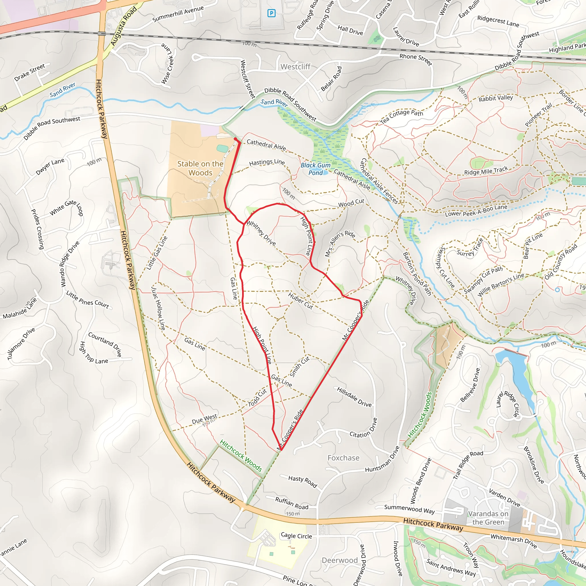 High Point Line and Mr Cooper's Ride Loop mobile static map