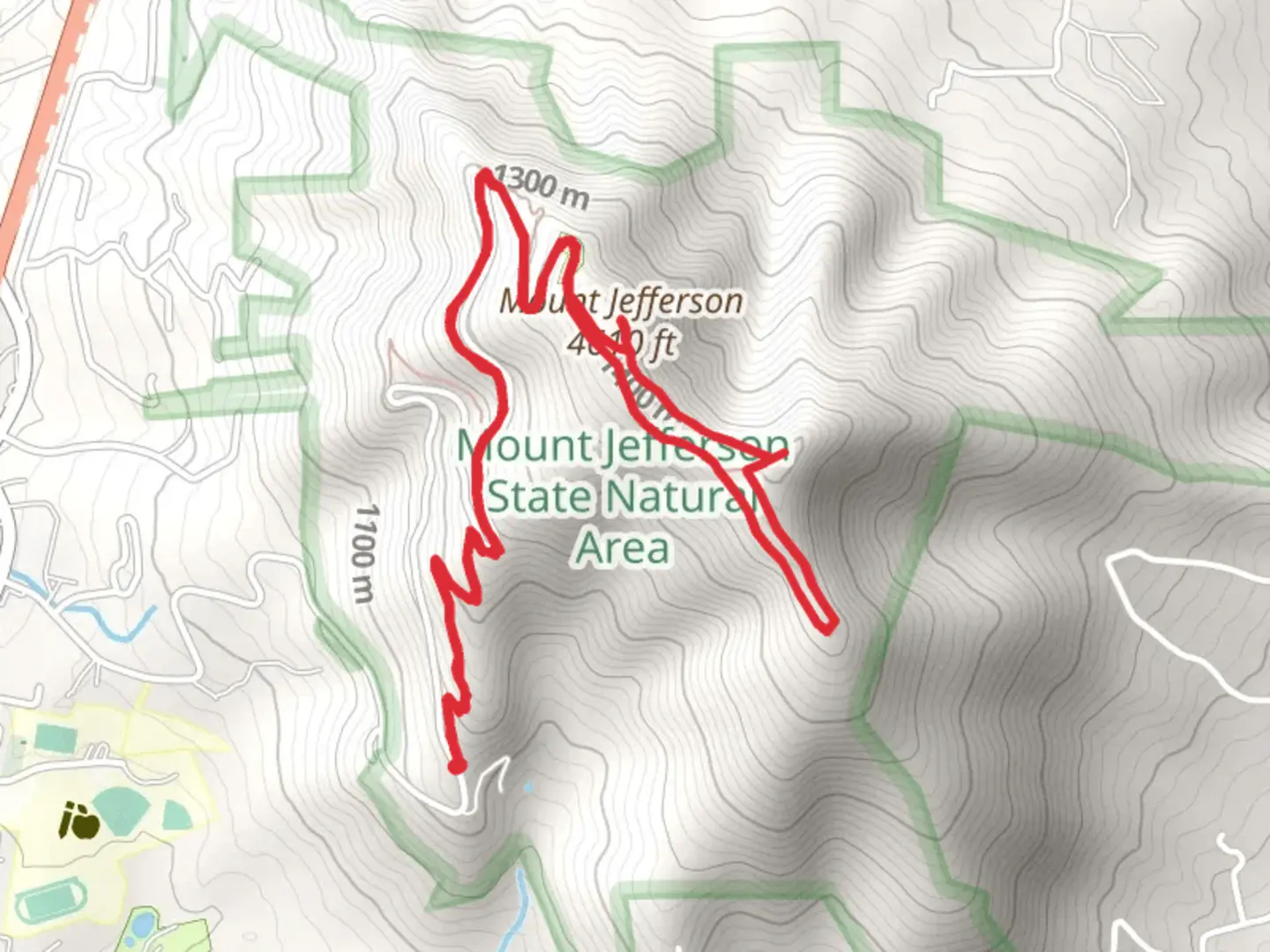 An image depicting the trail Mountain Ridge, Mount Jefferson and Lost Province Loop Trail and its surrounding area.
