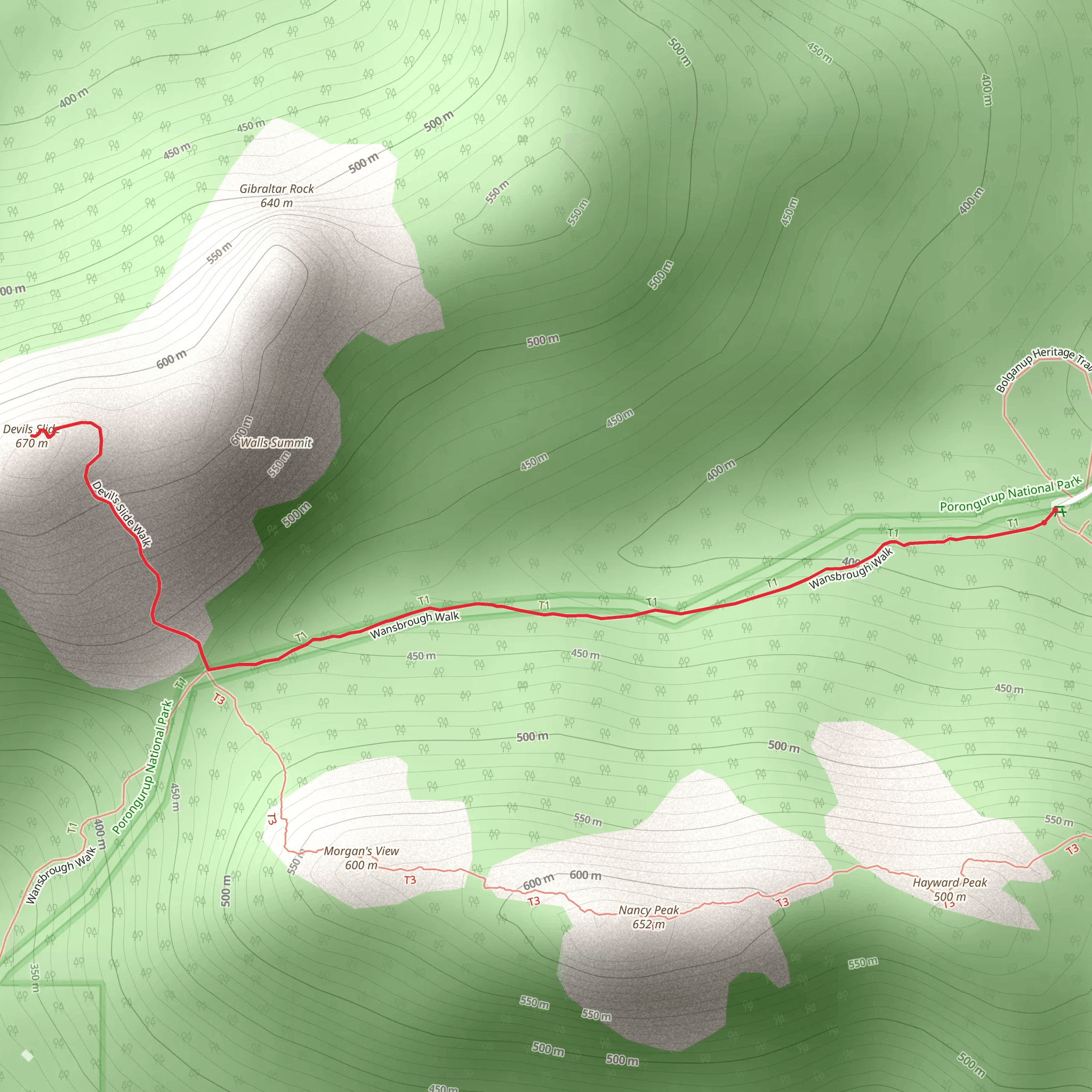 Devils Slide Trail mobile static map