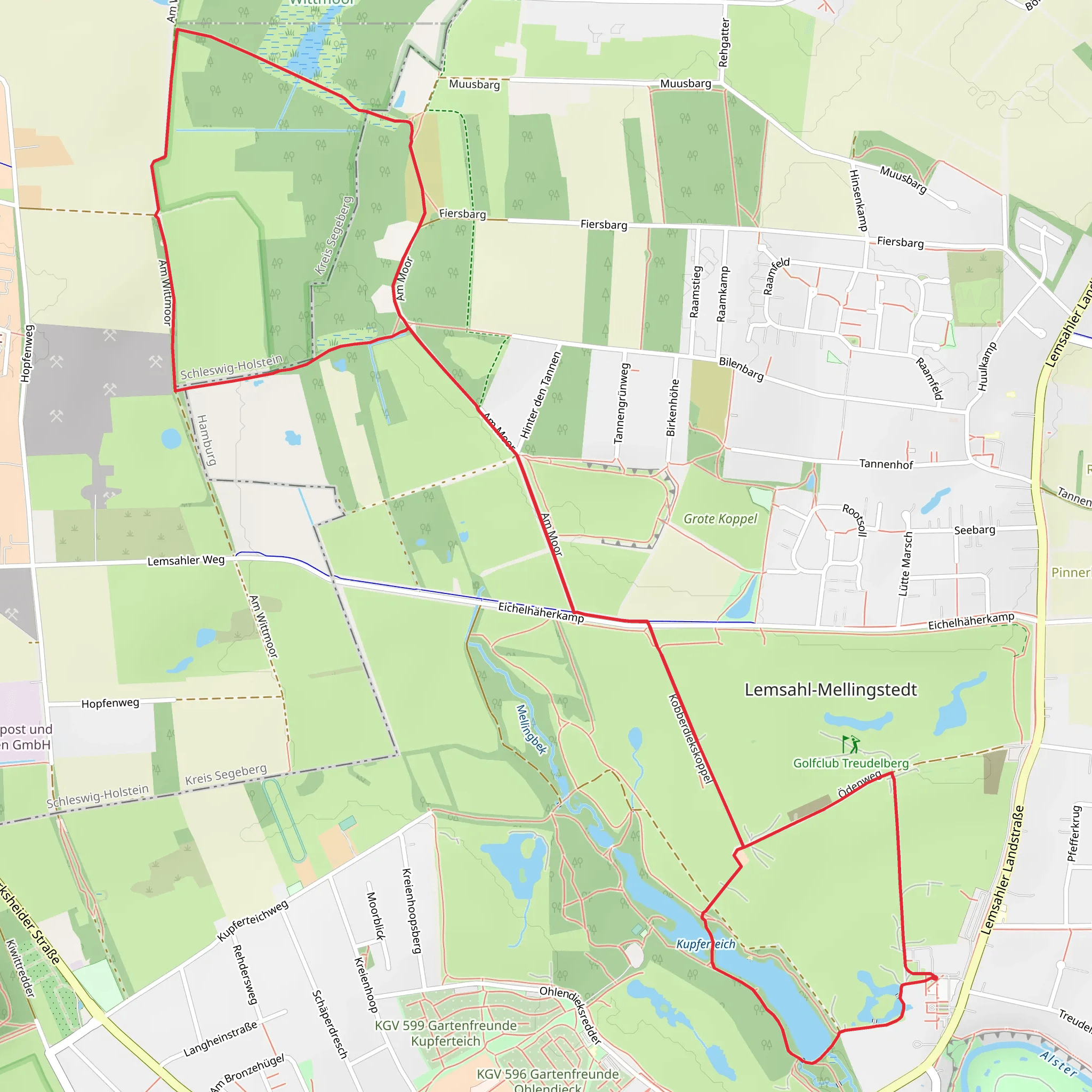 Kupferteich Loop via Wanderrunde Zwischen den Mooren mobile static map