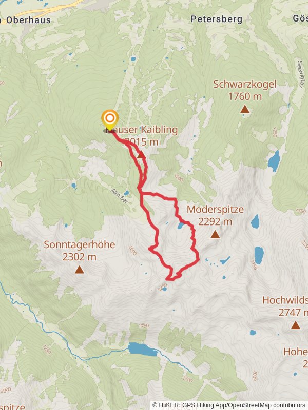 Hauser Kaibling - Höchstein - Moralmsee mobile static map
