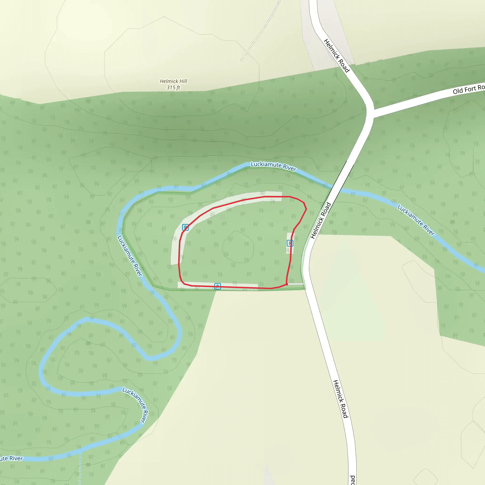 Helmick Road Loop mobile static map
