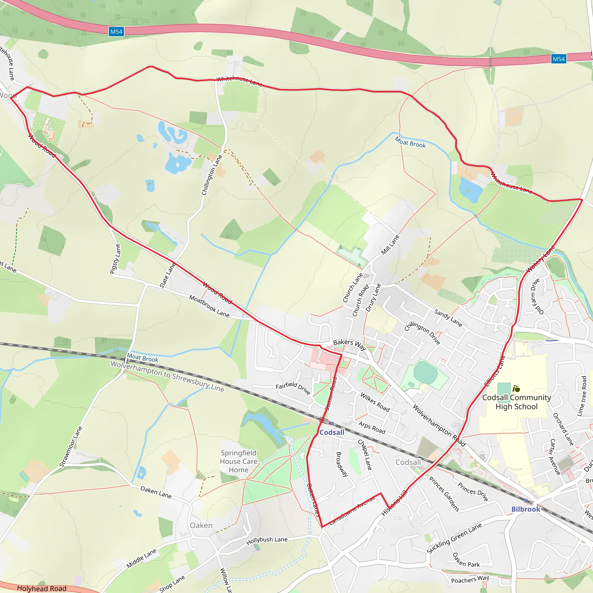 Codsall Circular Walk mobile static map