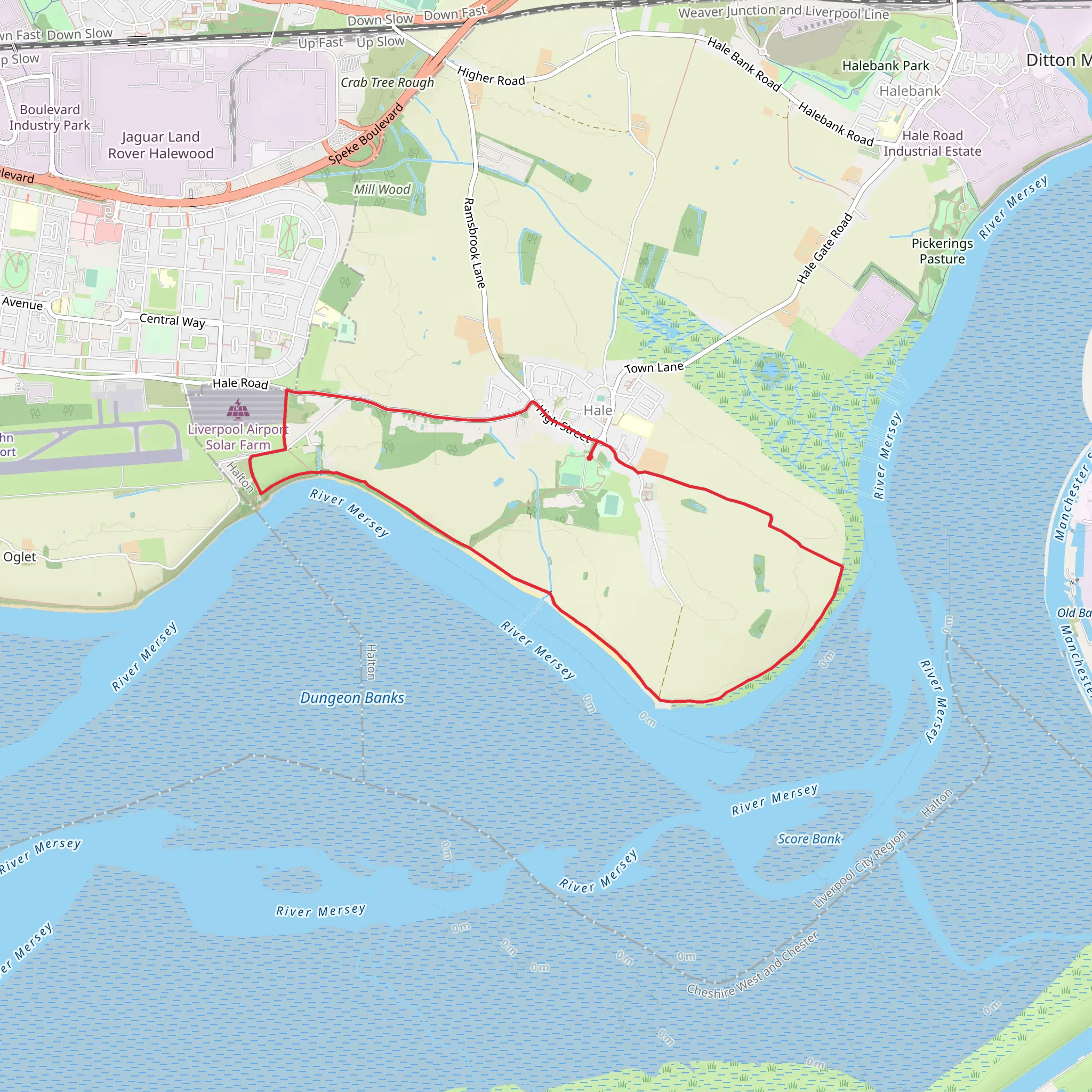 Hale Country Park Loop mobile static map