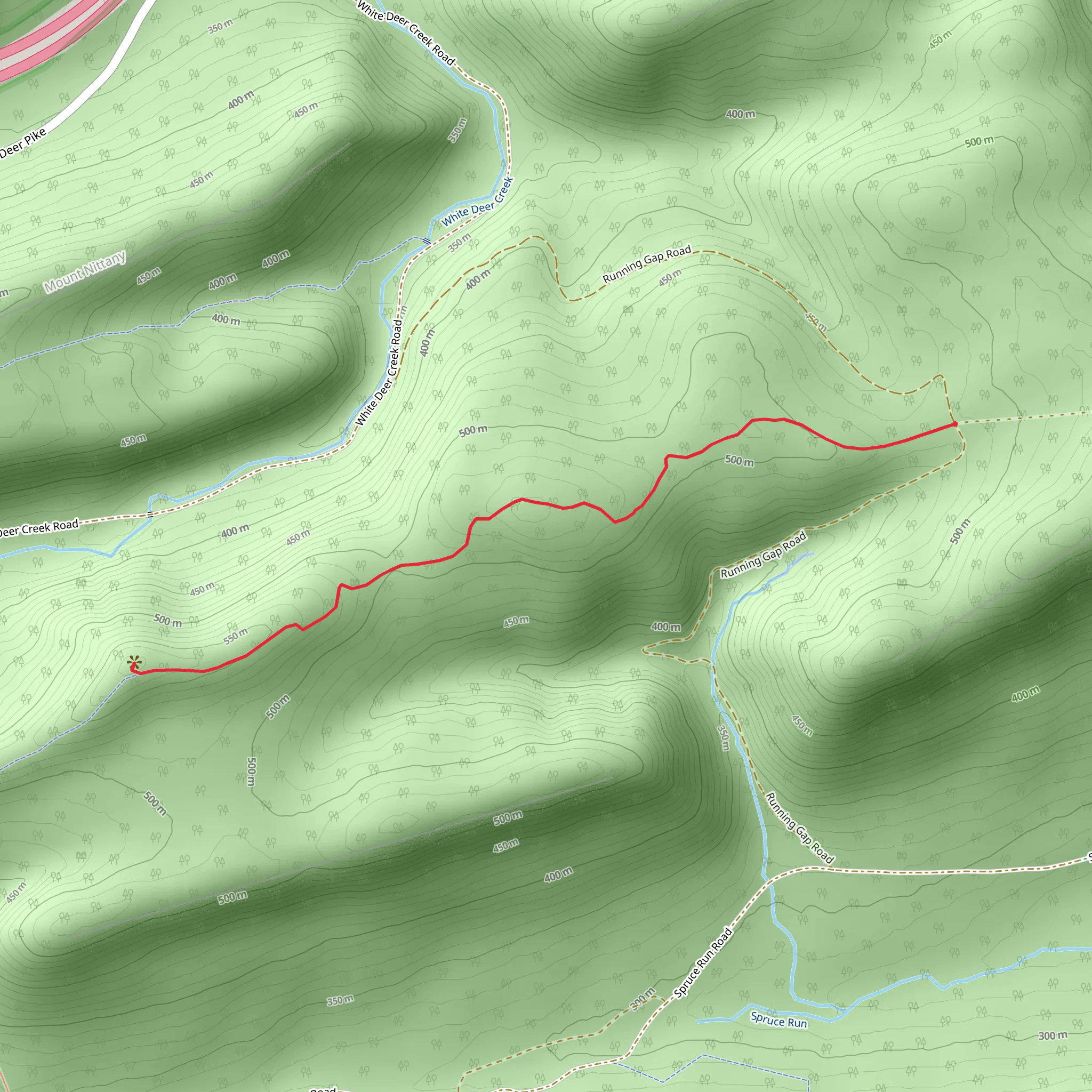 Top Mountain Trail mobile static map