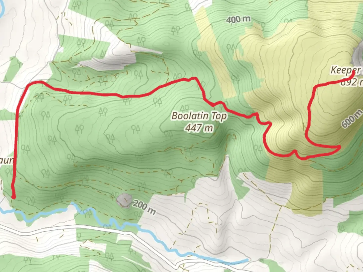 An image depicting the trail Keeper Hill and its surrounding area.