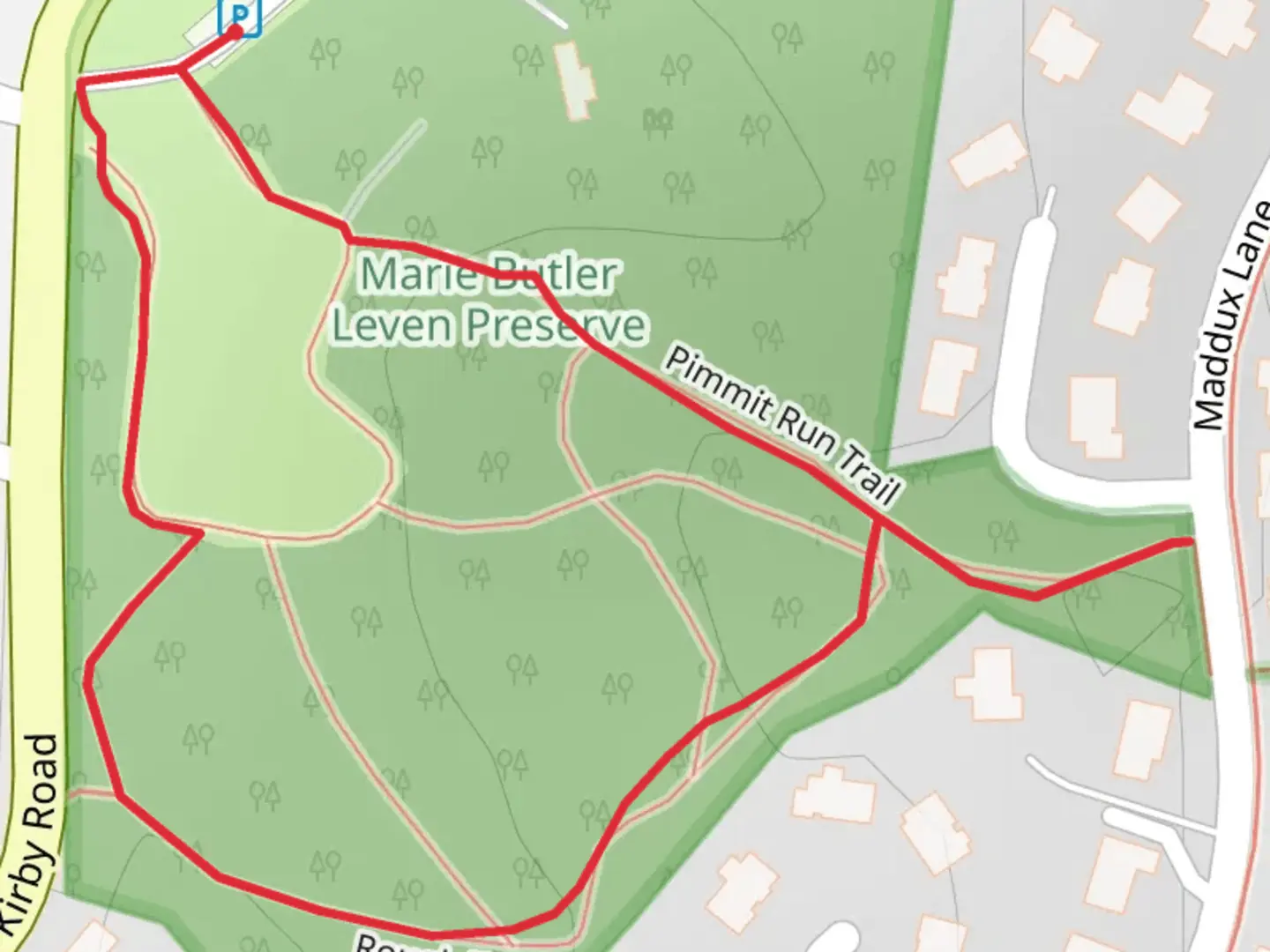 An image depicting the trail Pimmit Run and Rough Loop Trail and its surrounding area.