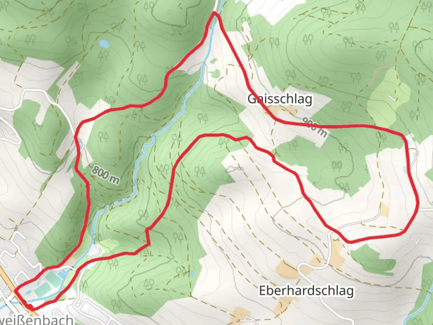 An image depicting the trail Gaisschlag Wanderweg - 44 and its surrounding area.