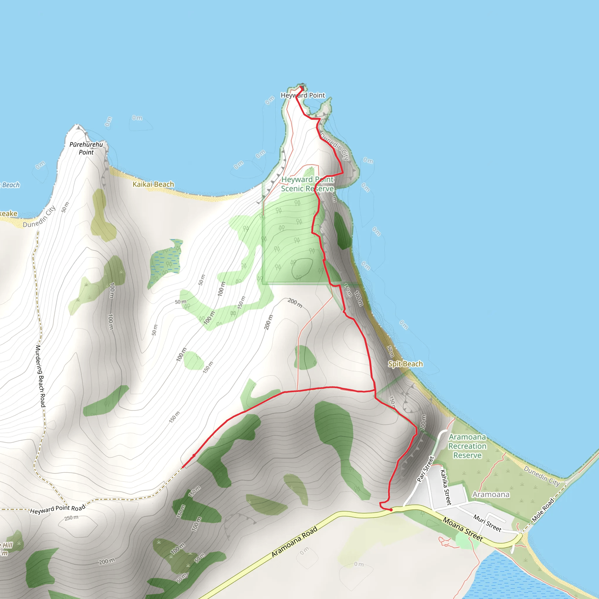 Heyward Point Track mobile static map