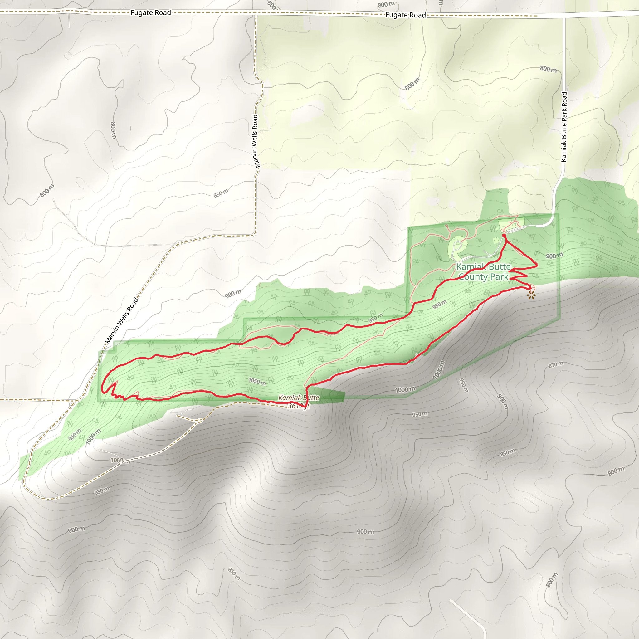 West End Primitive, Kamiak Butte and Pine Ridge Loop Trail mobile static map
