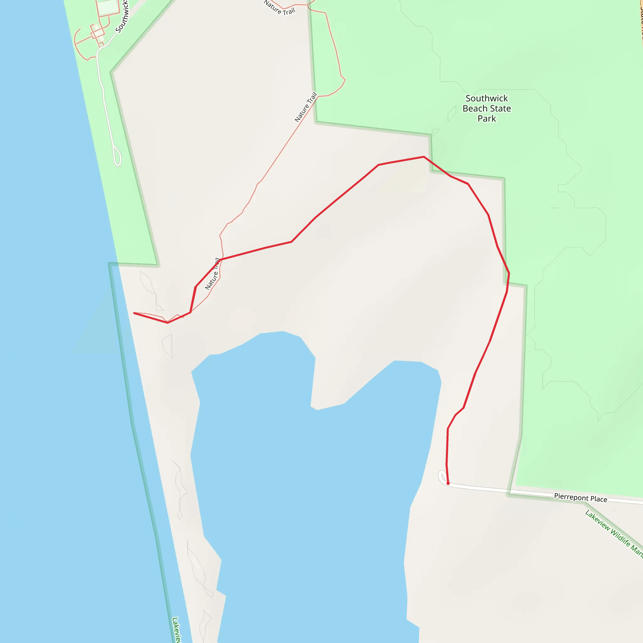 Lakeview Pond North Trail mobile static map